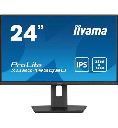Iiyama ProLite XUB2493QSU-B5 IPS LED Monitor, 24 Inch, WQHD, Black