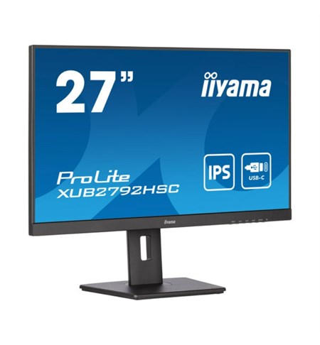 Iiyama ProLite XUB2792HSC-B5 Full HD LED Monitor, 27 Inch, Black