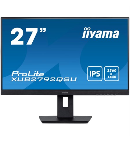 Iiyama ProLite XUB2792QSU-B5 LED Monitor, 27 Inch, WQHD,  Black