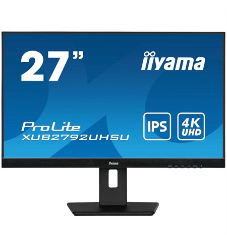 Iiyama ProLite XUB2792UHSU-B5 Computer Monitor, 27 Inch, 4K Ultra HD, Black