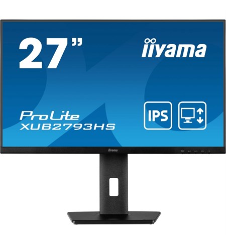 Iiyama ProLite XUB2793HS-B5 LED Monitor, 27 Inch, Full HD, Black