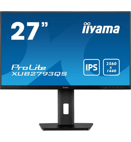 Iiyama ProLite XUB2793QS-B1 Computer Monitor, 27 Inch, Wide Quad HD, Black