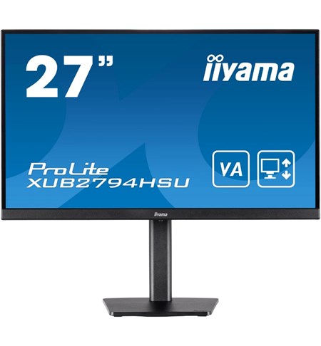Iiyama ProLite XUB2794HSU-B1 Computer Monitor, 27 Inch, Full HD, Black