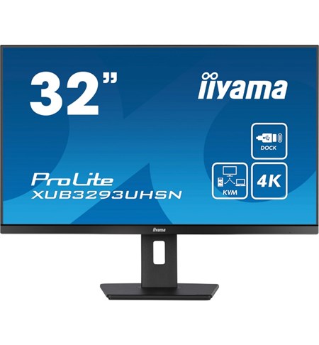 Iiyama ProLite XUB3293UHSN-B5 Computer Monitor, 32 Inch, 4K Ultra HD, Black