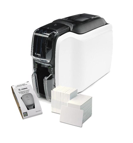 Zebra ZC100 QuikCard Kit: Entry Level, Direct-to-Card, Single-sided Plastic ID Card Printing Solution