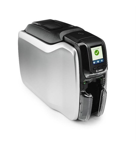 ZC300 Card Printer - Single Sided, UK/EU Cords, USB & Ethernet, PC/SC Contact, Contactless Mifare
