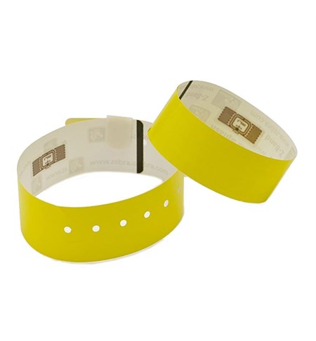 10018345 - Yellow 25 x 254mm, DT, Polyprop Wristbands