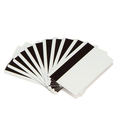 104523-112 - Zebra Premier (PVC) Blank White Cards (Magnetic Stripe)
