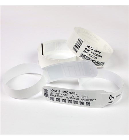 10004443-1 - Zebra Z-Band Direct Wristband, 25.4 x 279.4mm