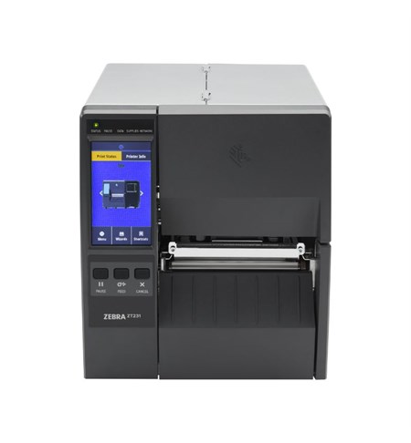 ZT231 Label Printer - 4, 203 dpi, Thermal Transfer, Cutter with Catch Tray, USB, Serial, Ethernet, BTLE