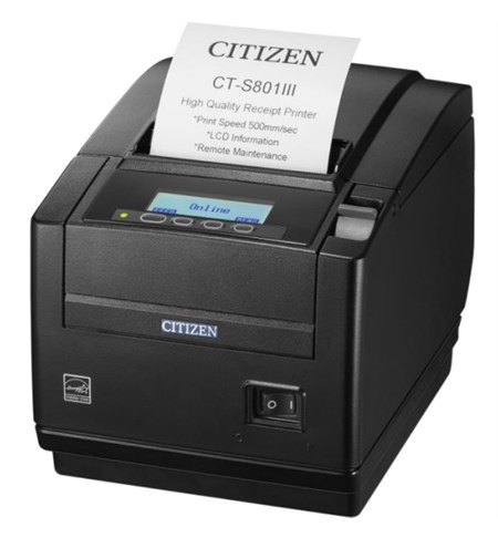 Citizen CT-S801III 3 Inch POS Direct Thermal Receipt Printer, No PSU (DC 24V), No Interface