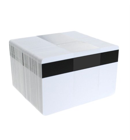 C-A7-WHHI Dyestar White Plastic Cards with Hi-Co Magnetic Stripe (Pack of 100)