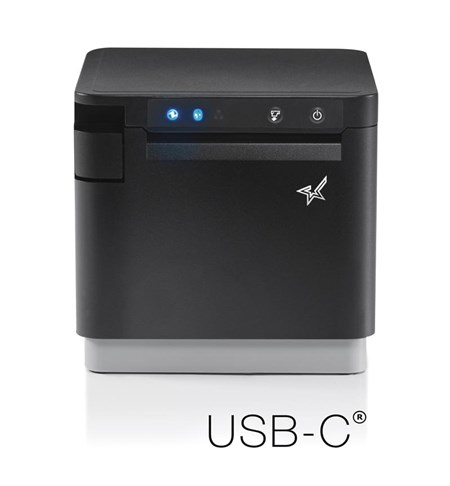 mC-Print3 MCP31CB Black: LAN, USB-C with SteadyLAN, Bluetooth, CloudPRNT + 2 USB Host Ports, Cutter