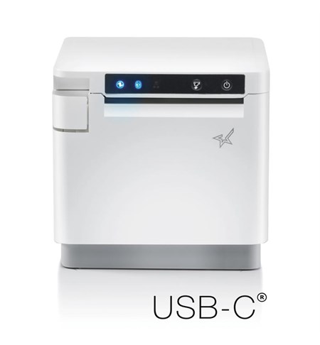 mC-Print3 MCP31CB White: LAN, USB-C with SteadyLAN, Bluetooth, CloudPRNT + 2 USB Host Ports, Cutter