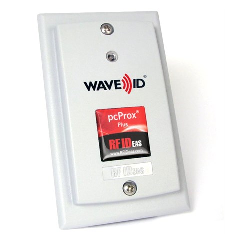 WAVE ID Plus w/ iCLASS ID Surface Mount White USB Virtual COM Reader