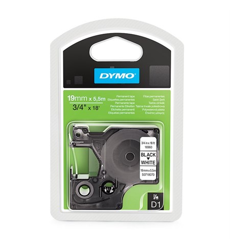 S0718070 - Dymo D1 Permanent Polyester Tape (19mm)