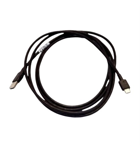 CBL-CS6-S07-04 Zebra Cordless Cradle Cable, USB-C to USB-A, 7ft, Straight, Black