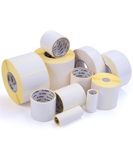 800261-105 Zebra Z-Select 2000D 32 x 25mm Direct Thermal Paper Labels, Coated, Permanent Adhesive, 25mm Core, Perforation